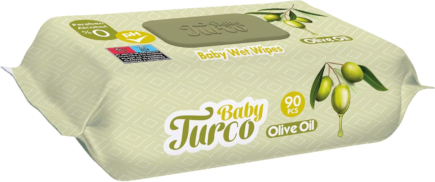 Baby Turco Zeytinyağı Kokulu 2160 Yaprak Islak Bebek Havlusu (24 x 90 Adet)