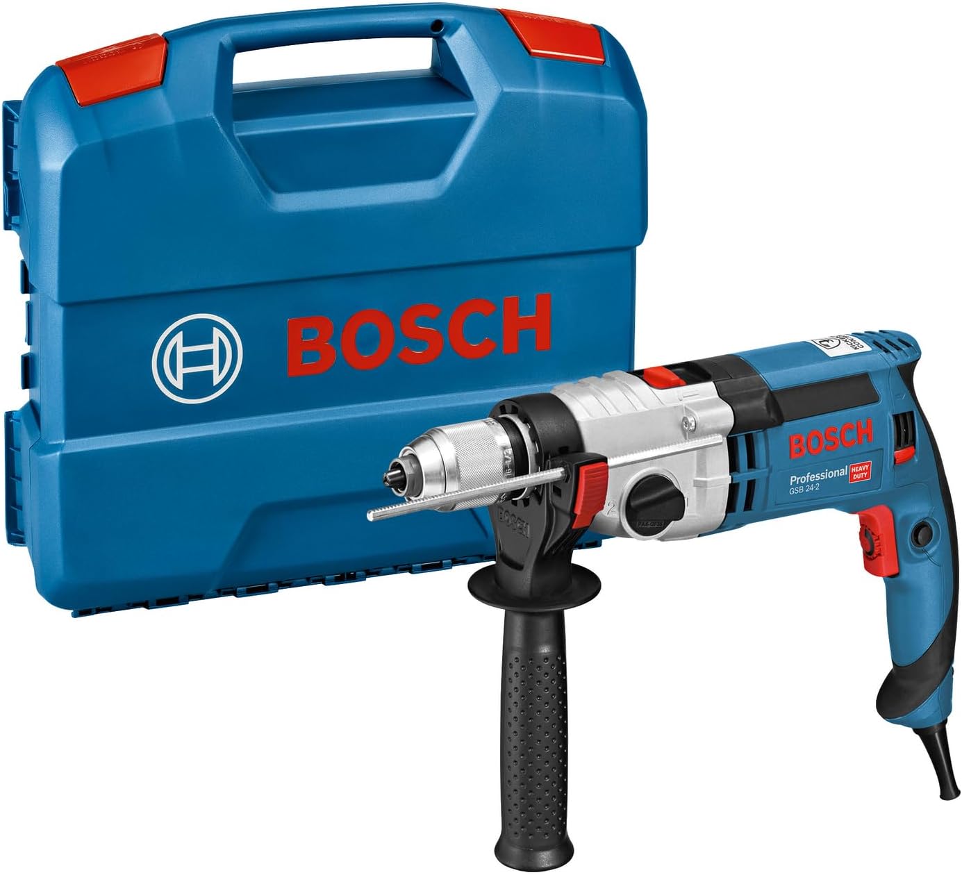 Bosch Professional GSB 24-2 Darbeli Matkap (1.100 W, Mandren Çapı: 1,5-13 mm, Betonda Delme Çapı: 24 mm)
