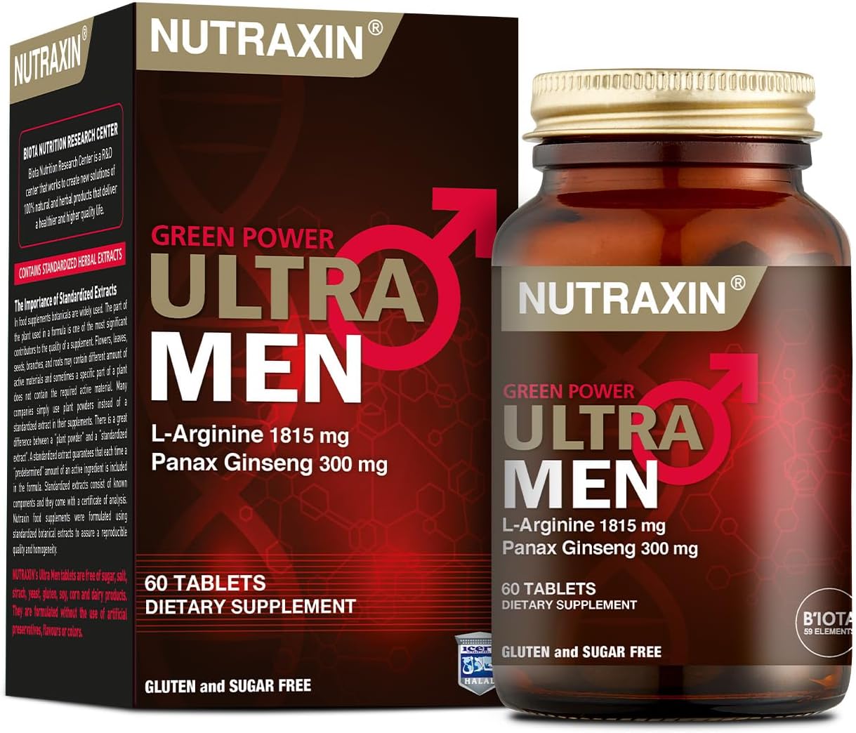 Nutraxin Green Power Ultra Men L-Arginine 60 Tablet Takviye Edici Gıda