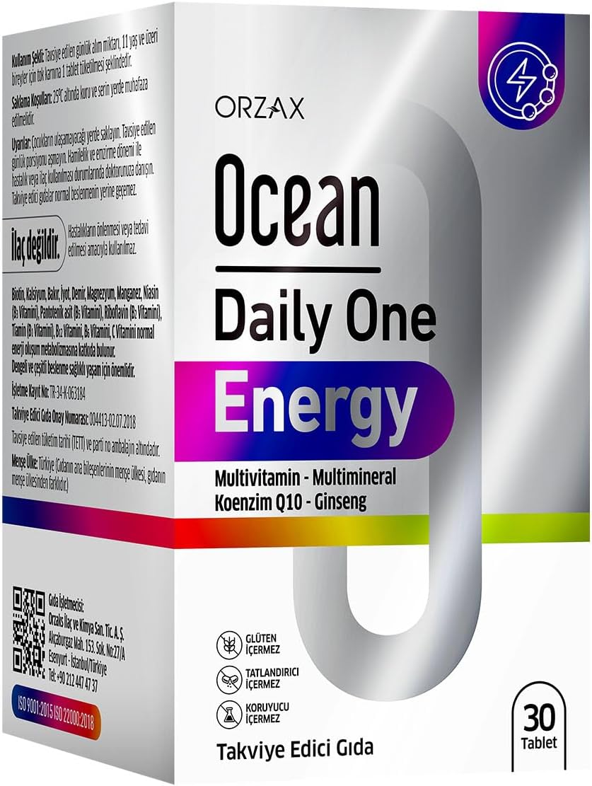 Ocean Daily One Energy Multivitamin & Multimineral 30 Tablet Takviye Edici Gıda