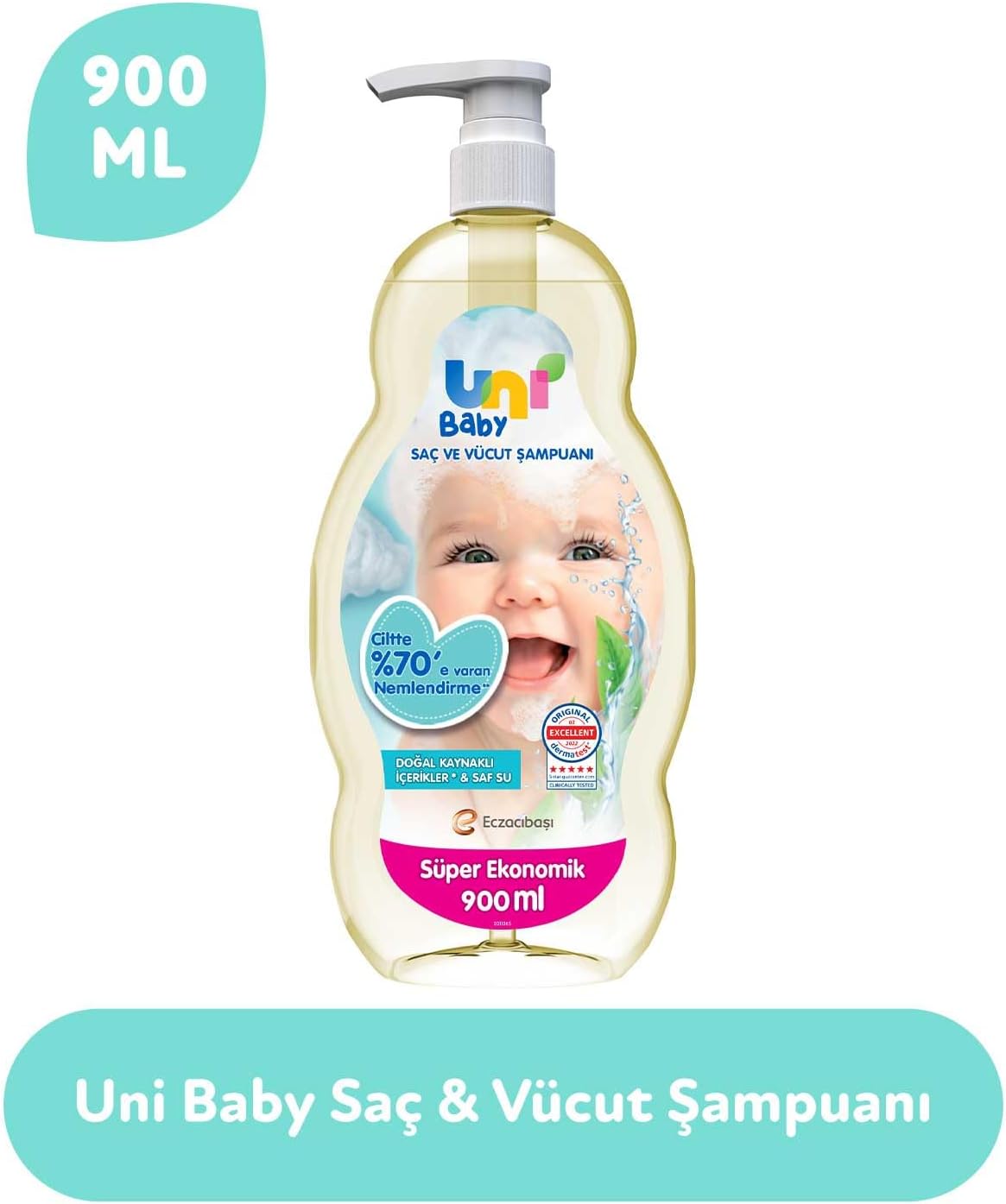Uni Baby Saç ve Vücut Şampuanı 900 ml